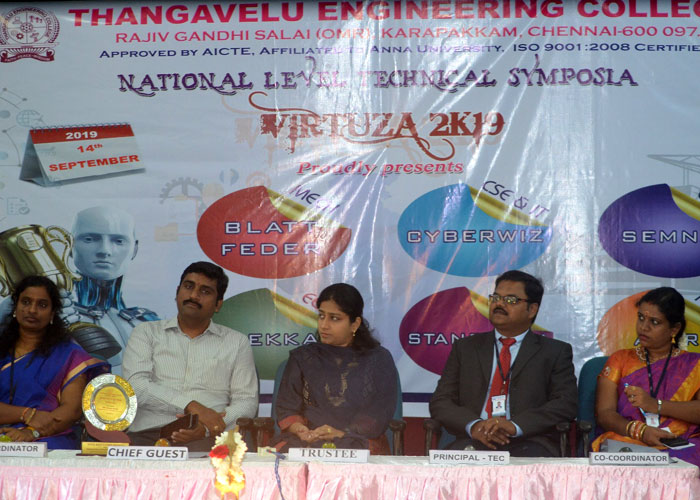 National Level Technical Symposia - Virtuza 2019, on 14 Sep 2019